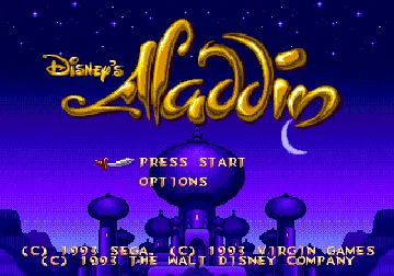 Aladdin (Europe) screen shot title